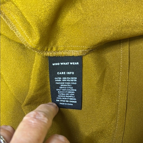 Who What Wear Brown Tan Ruffled Tie Front Sundress - Picture 12 of 12